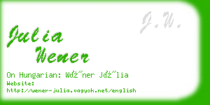 julia wener business card